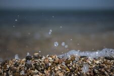 Wet Sea Pebbles On A Summer Beach Royalty Free Stock Image