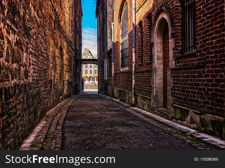 Alley, Infrastructure, Town, Wall