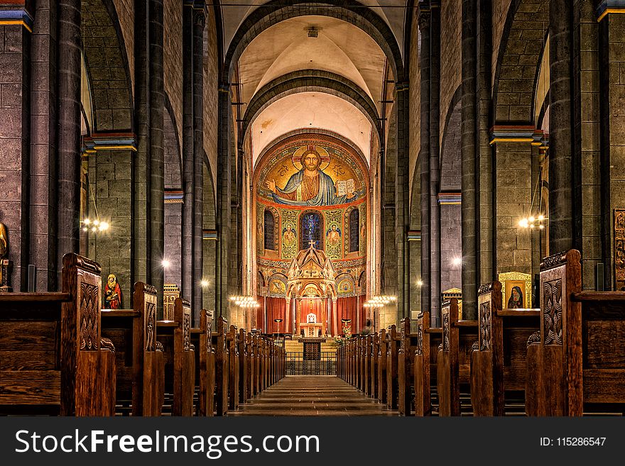 Place Of Worship, Cathedral, Chapel, Stained Glass