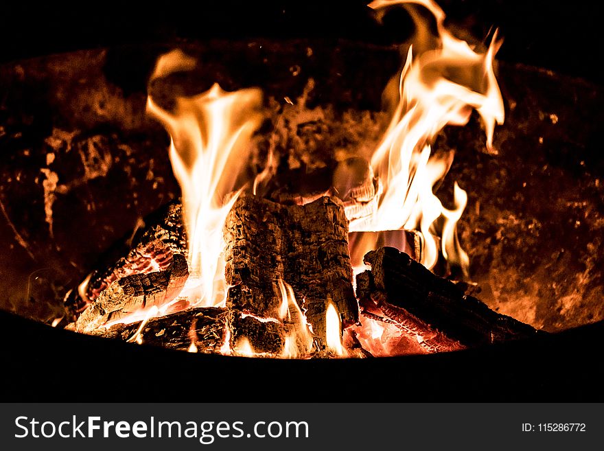 Fire, Flame, Heat, Bonfire