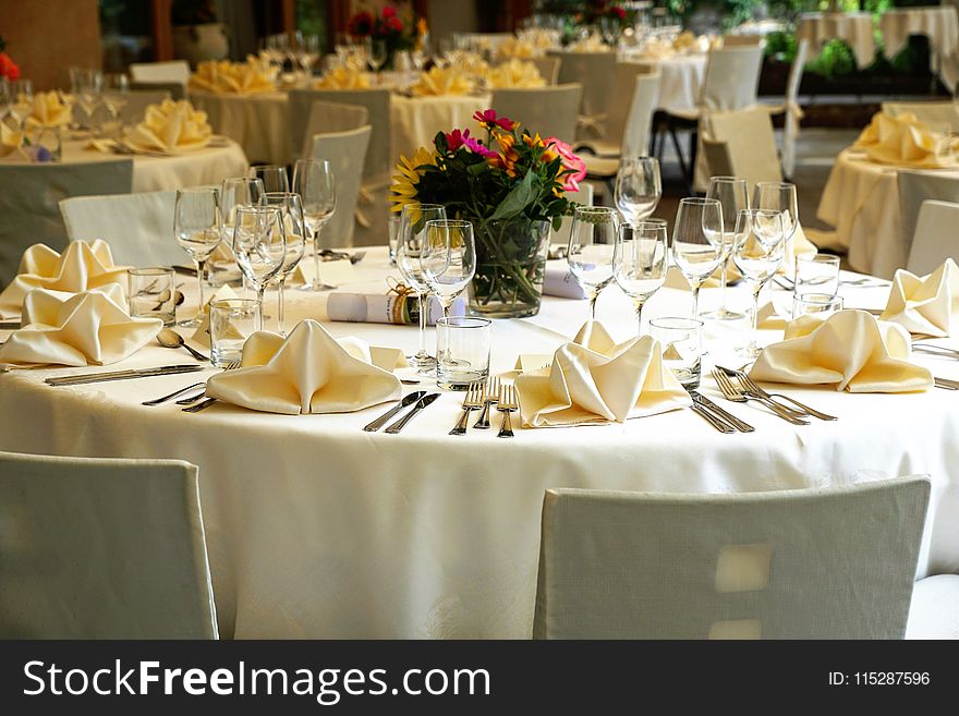 Function Hall, Yellow, Flower Arranging, Floristry