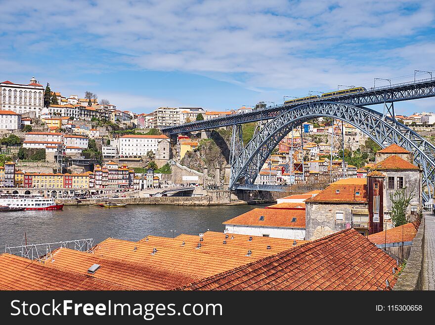 Luis I Bridge Across Douro River, Old Porto,