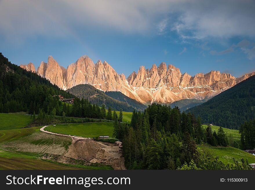 The Dolomites are a mountain range located in northeastern Italy. They form a part of the Southern Limestone Alps and extend from the River Adige in the west to the Piave Valley in the east. The Dolomites are shared between the provinces of Belluno, South Tyrol and Trentino.In August 2009, the Dolomites were declared a UNESCO World Heritage Site. The Dolomites are a mountain range located in northeastern Italy. They form a part of the Southern Limestone Alps and extend from the River Adige in the west to the Piave Valley in the east. The Dolomites are shared between the provinces of Belluno, South Tyrol and Trentino.In August 2009, the Dolomites were declared a UNESCO World Heritage Site.