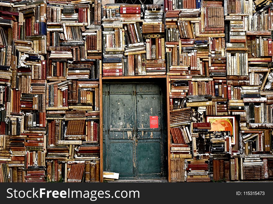 Bookcase, Wood, Library, Bookselling