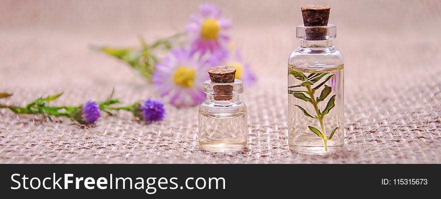 Glass Bottle, Perfume, Flower, Product