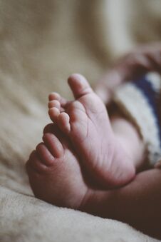 Boy Baby Feet Close Up Royalty Free Stock Photo
