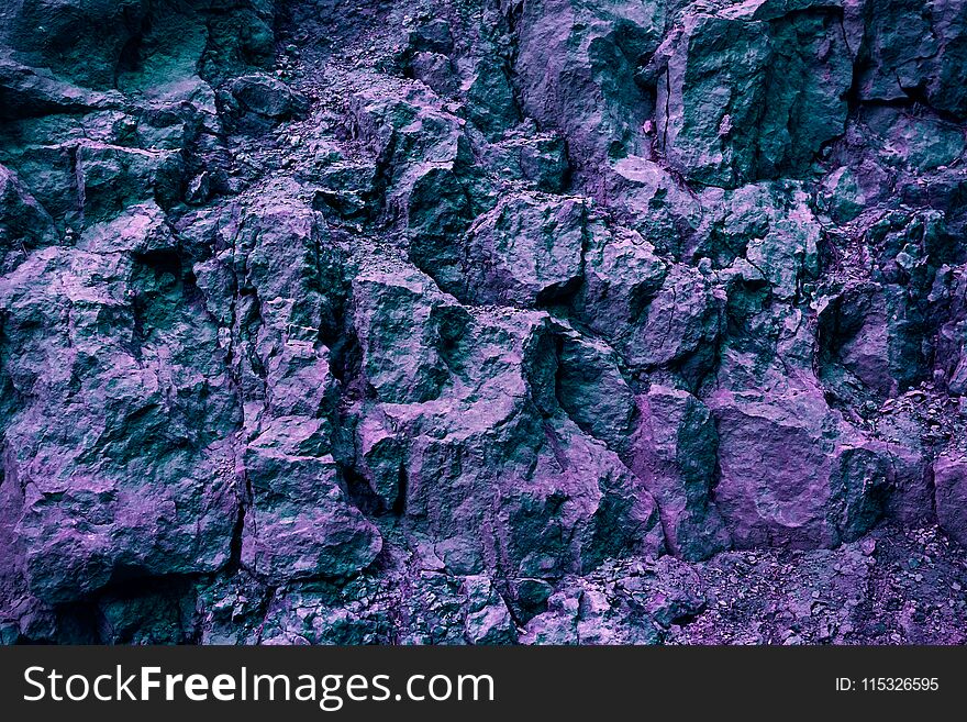 Creative Organic Stone Texture And Background In Ultra Violet And Green Colors For Design