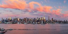 Manhattan Midtown Skyline Panorama, New York Royalty Free Stock Photography