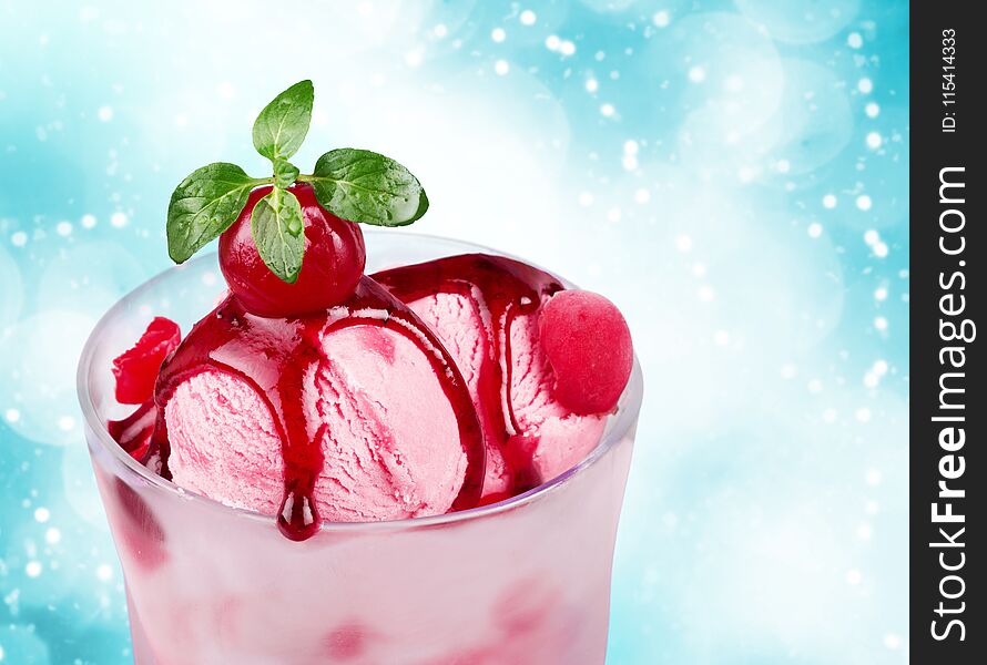 Cream ice cup icecream bowl red summer