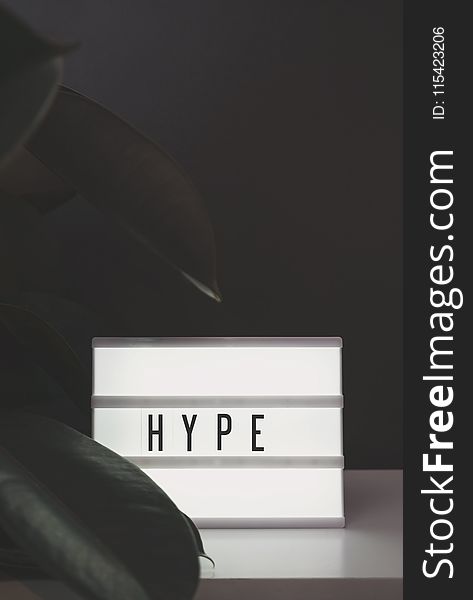 Grayscale Photography of Hype Sign