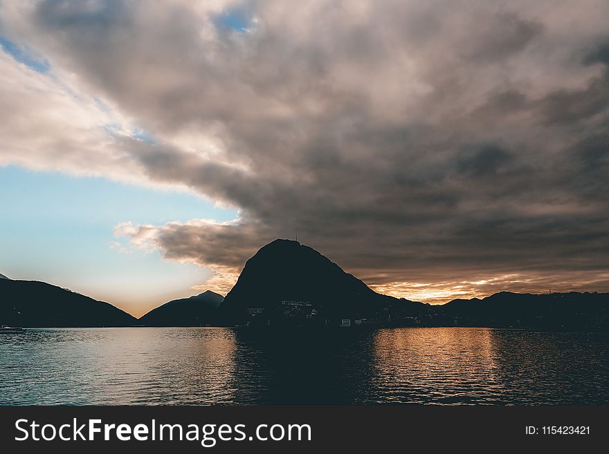 Mountain Under Gray Sky