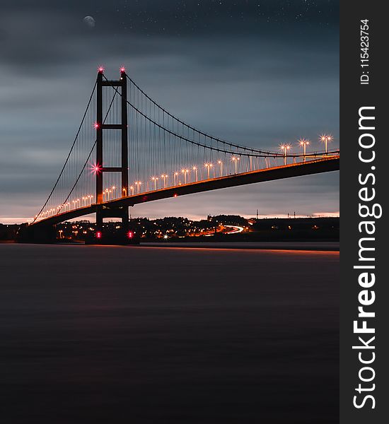 Golden Gate Bridge Under Cloudy Sky