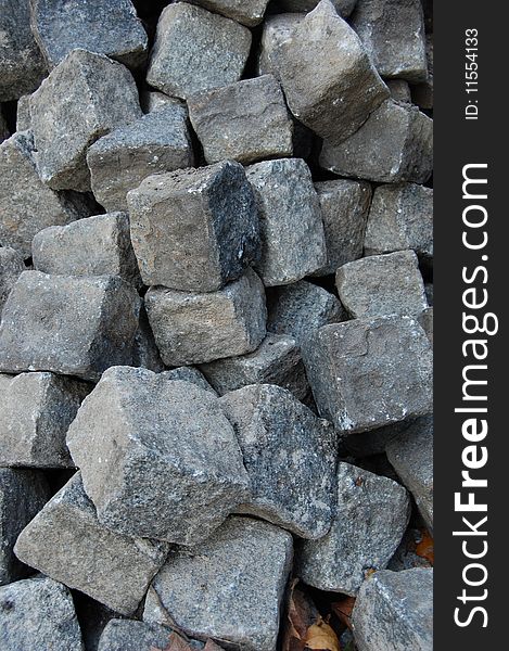 A collection of grey stones