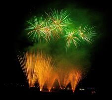 A Huge Display Of Fireworks At The Sioux Falls Fairgrounds During A Convention Royalty Free Stock Image