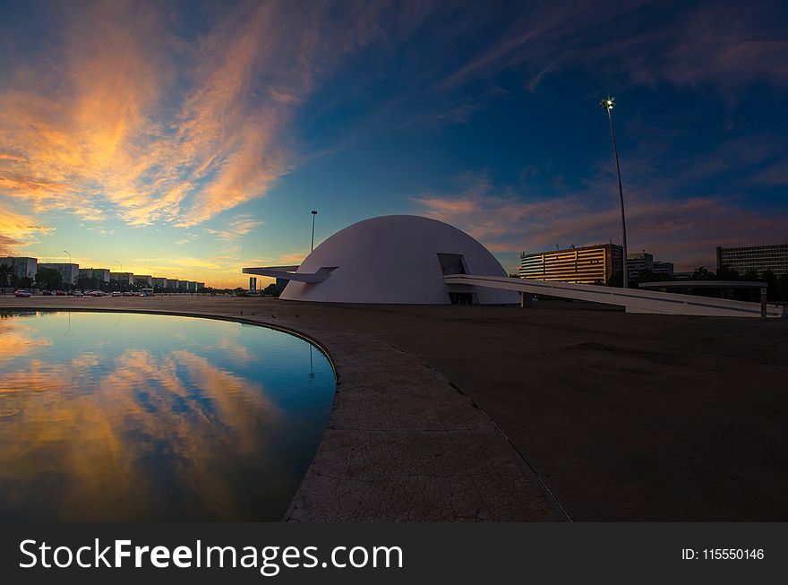 Reflection Of Sky On Water