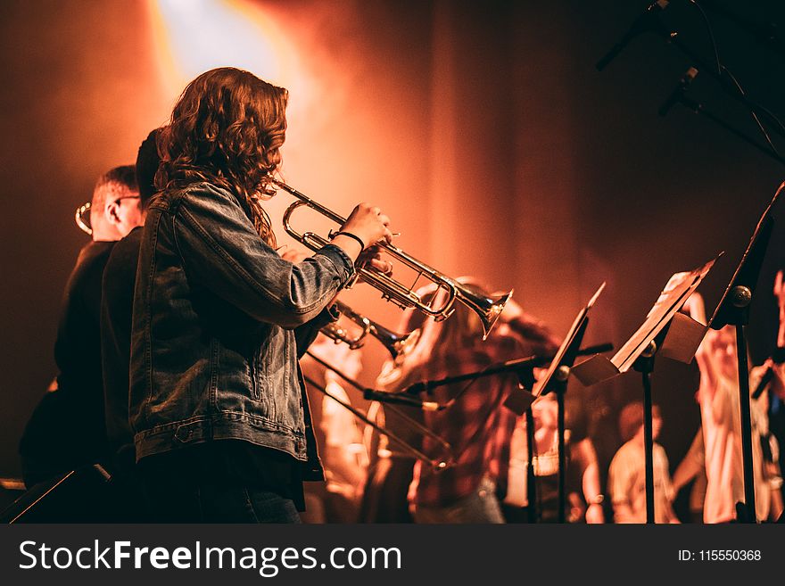 Person Performing Trumpet