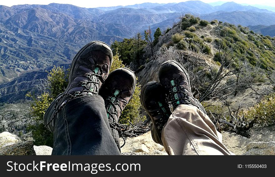 Two Person Wearing Hiking Shoes