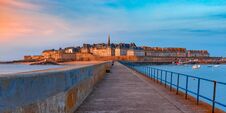 Medieval Fortress Saint-Malo, Brittany, France Royalty Free Stock Images
