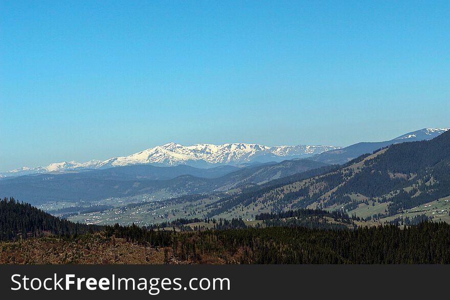 Carpathian Mountains Seen From Vatra Dornei