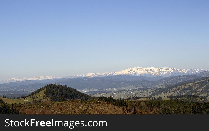 Carpathian Mountains Seen From Vatra Dornei