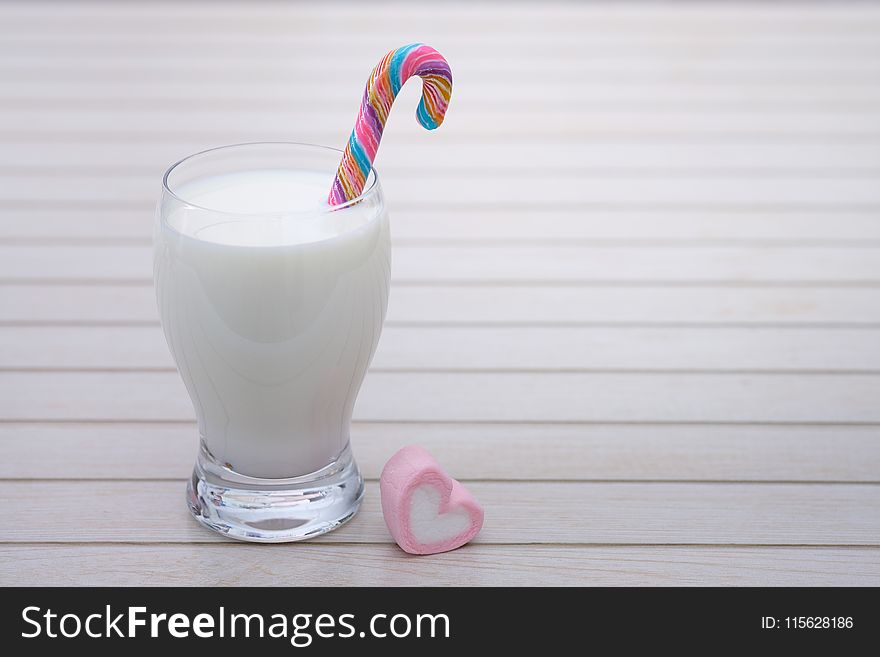 Photo Of Milkshake Near Heart Shaped Marshmallow