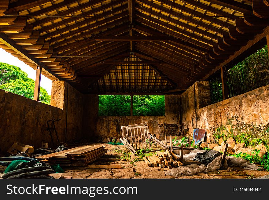 Pile Of Brown Wood Planks