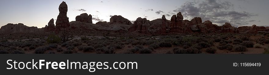 Panoramic Photo Of Rock Formations