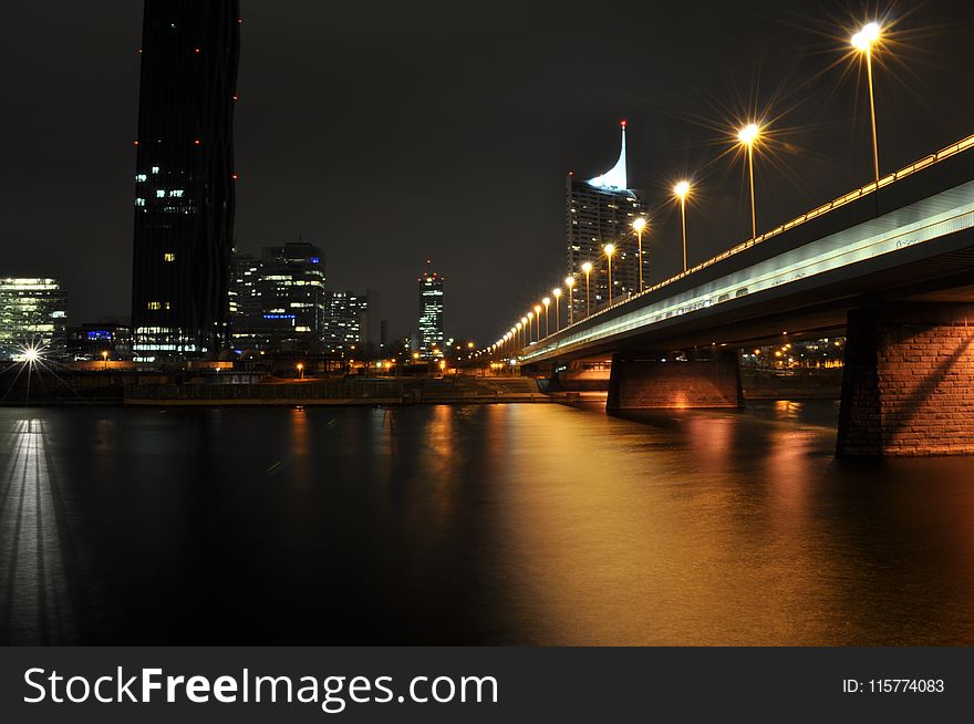 Bridge With Street Lights