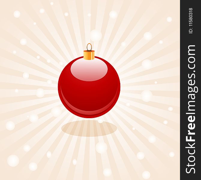 Christmas background with ball illustration