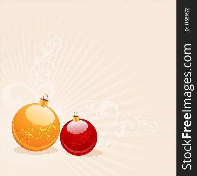 Christmas balls background illustration. Christmas balls background illustration
