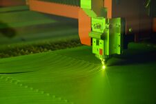 Close-up Of The Laser Cutting Machine Stock Photos