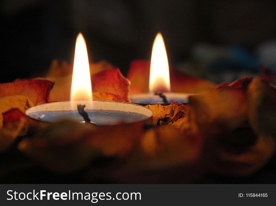 Close-up Photography Of Candels