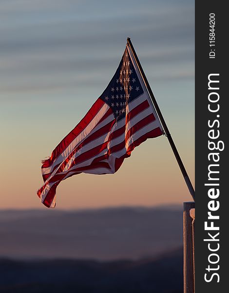 Shallow Photography of Usa Flag