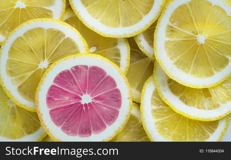 Sliced of Citrus Lemons