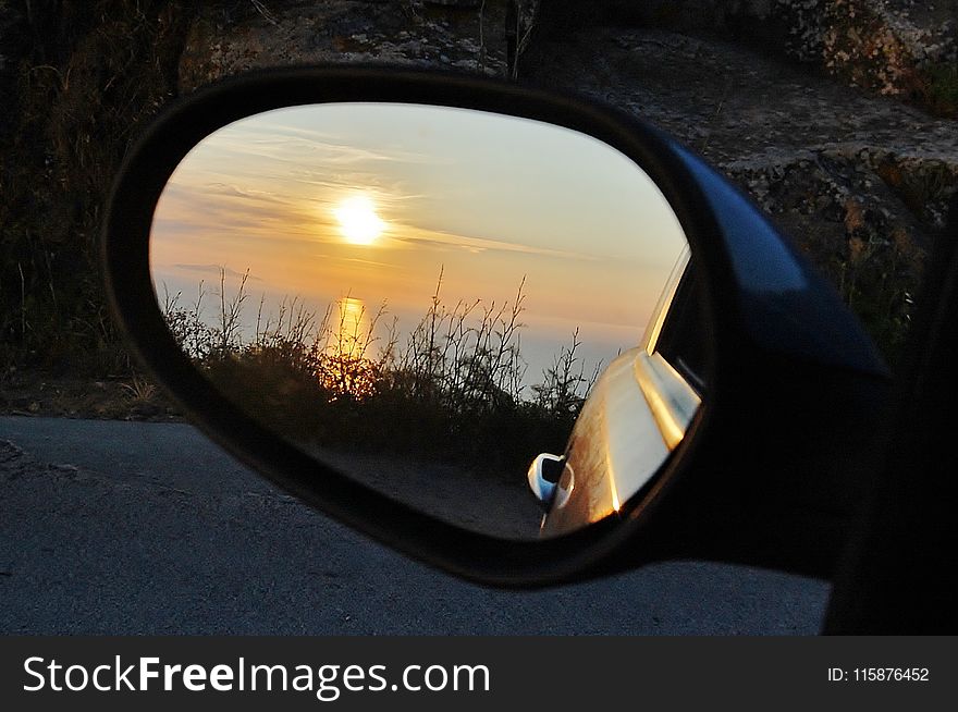 Reflection, Automotive Mirror, Mode Of Transport, Rear View Mirror