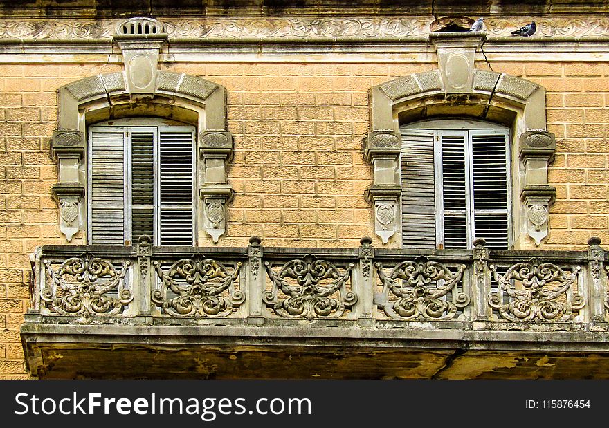 Balcony, Iron, Window, Wall