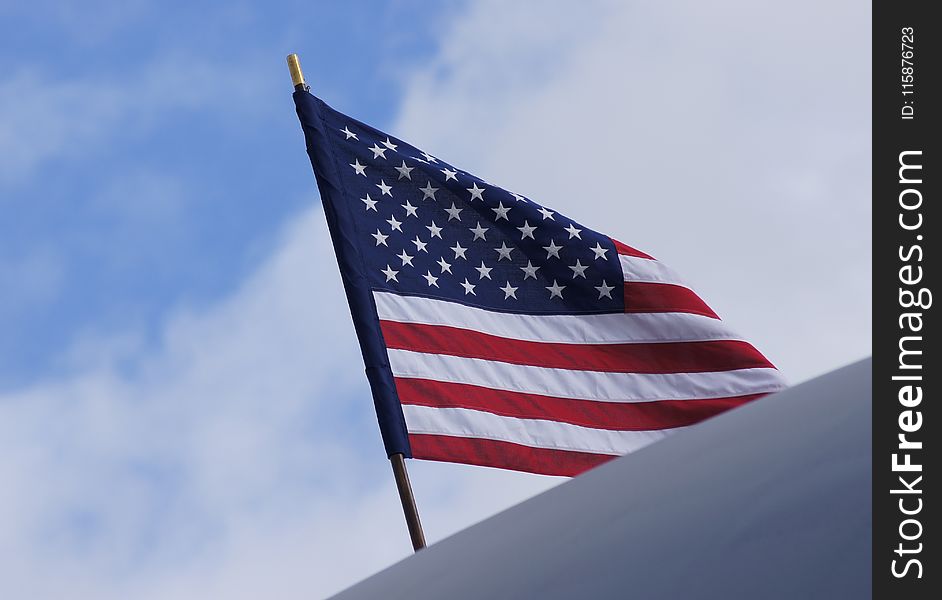 Flag, Sky, Flag Of The United States, Cloud
