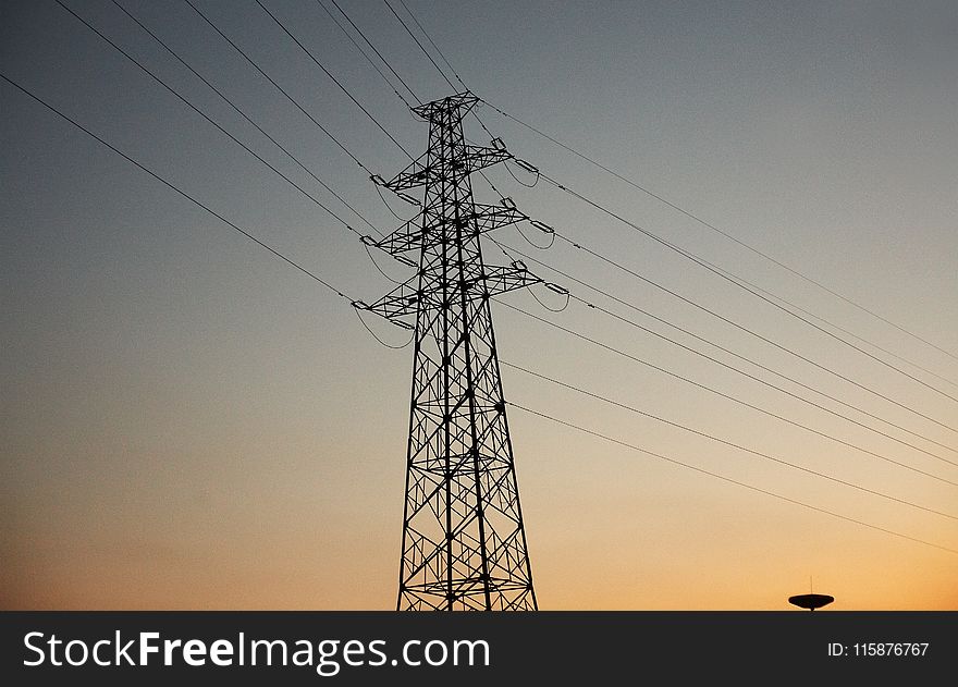 Sky, Electricity, Overhead Power Line, Transmission Tower