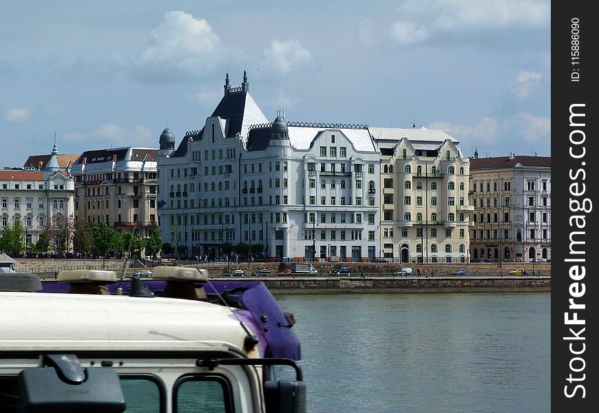 Residential Building On The Shores Of The Danube In Budapest