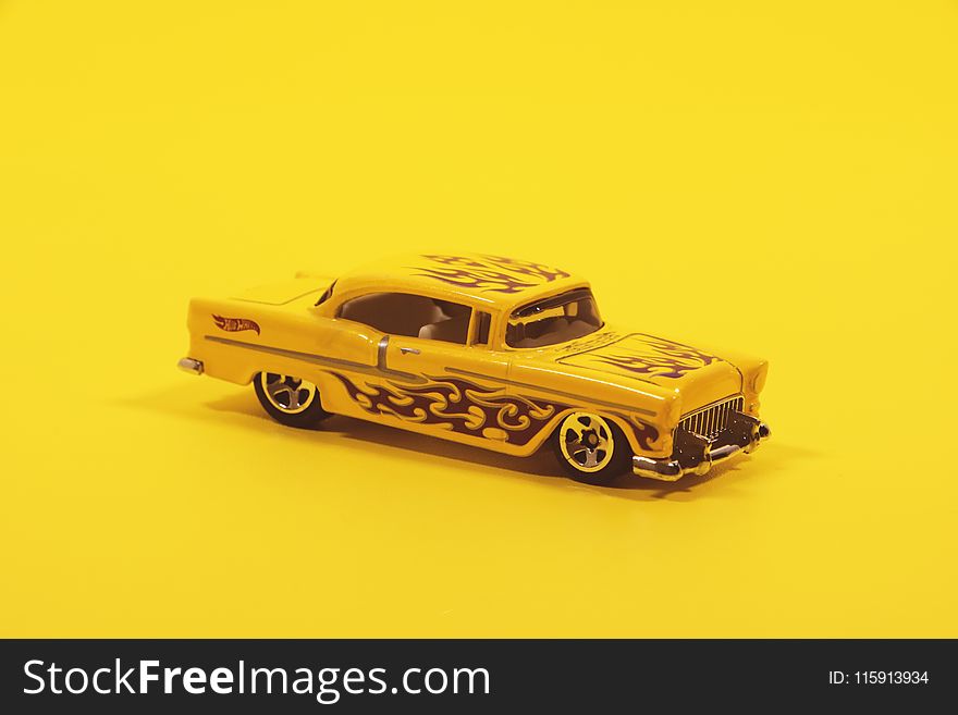 Yellow and Black Coupe Scale Model