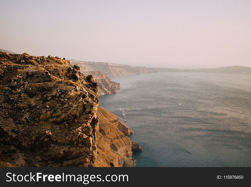 Scenic View of the Ocean Near Cliffs