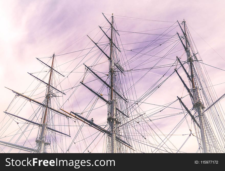 Galleon Ship Photo Under The Cloudy Sky