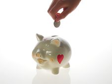 Happy Piggy Bank Royalty Free Stock Photo