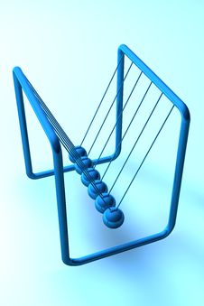 Blue 3d Pendulum Royalty Free Stock Photography Blue 3d Pendulum Royalty Free Stock Photography