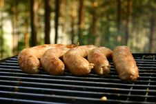 Sausages On A Grill Royalty Free Stock Image Sausages On A Grill Royalty Free Stock Image