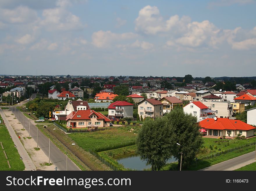 Panorama of a small rural town. Panorama of a small rural town