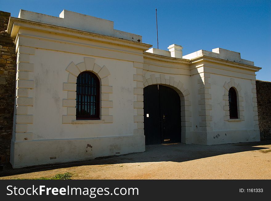 The entrance to the Redruth Gaol in Burra, South Australia. The entrance to the Redruth Gaol in Burra, South Australia.