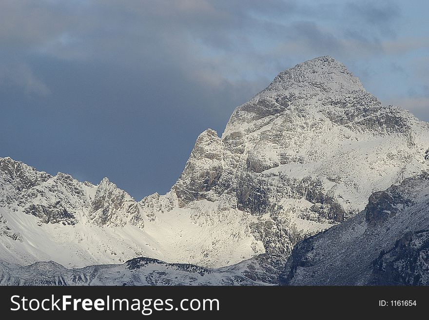 Jagged mountain top of Grand Tetons. Jagged mountain top of Grand Tetons