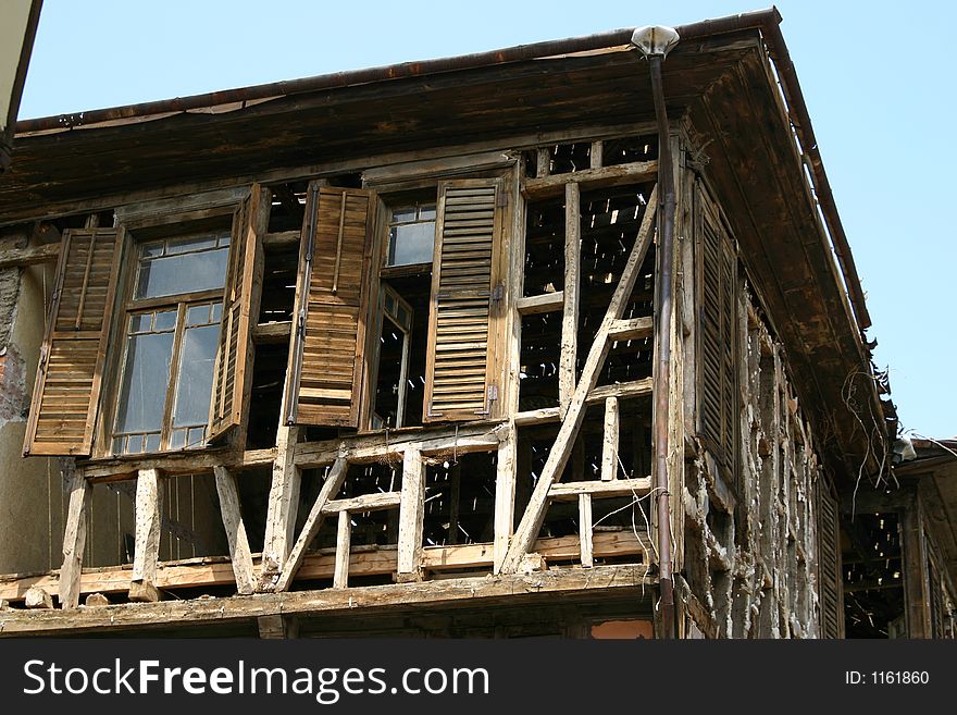 Destroyed house