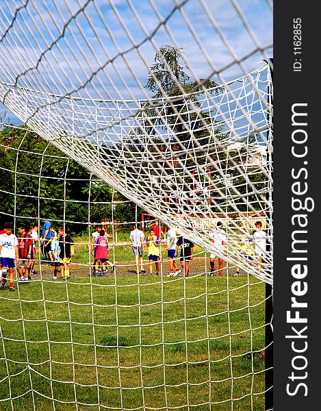 Young soccer players